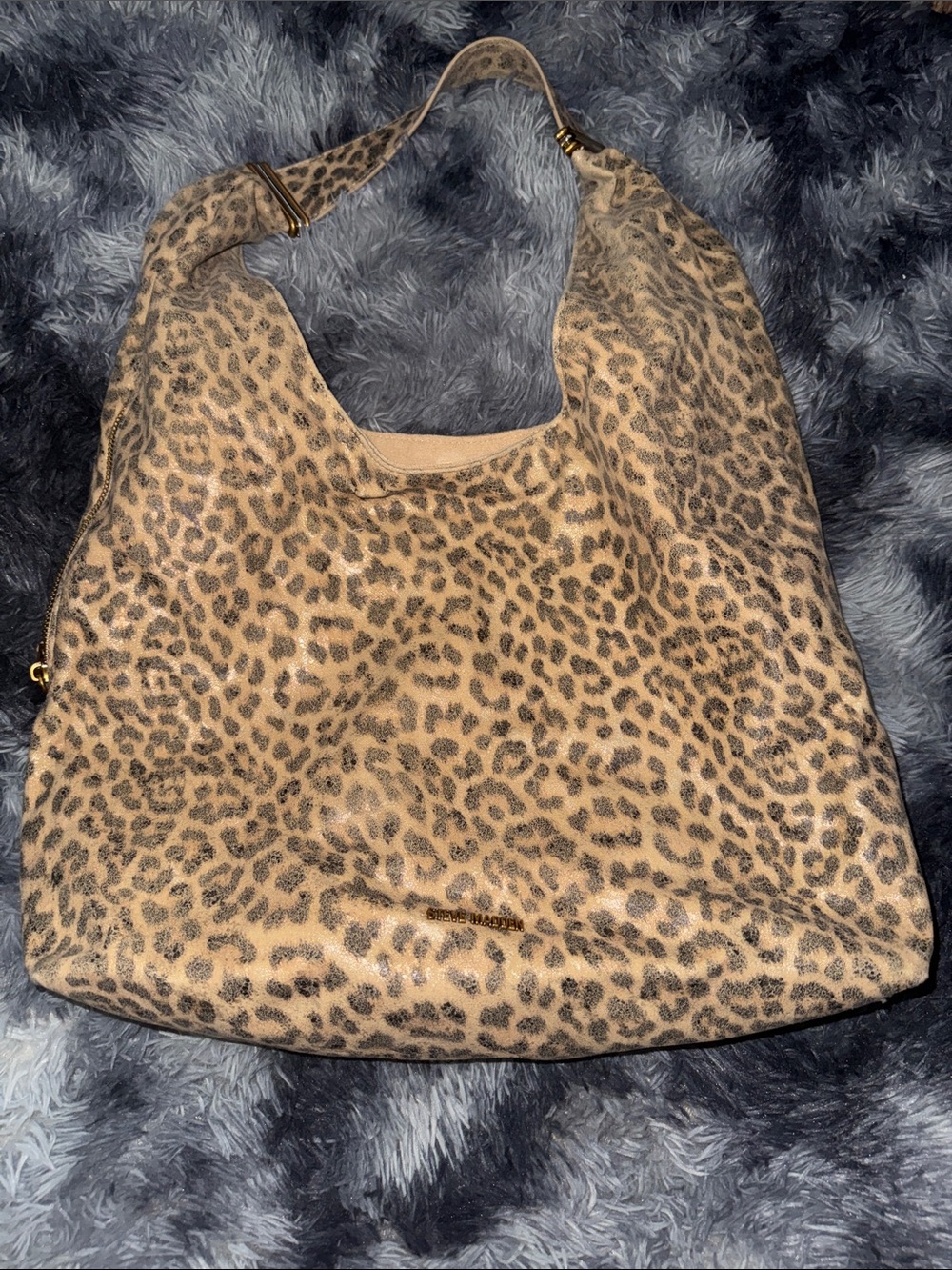 Steve Madden Leopard-Print Shoulder Bag in Tan and Brown